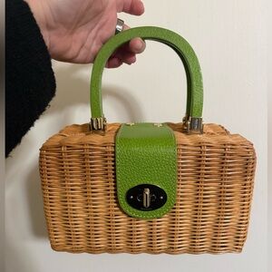 Kate Spade Rattan Basket Bag EUC